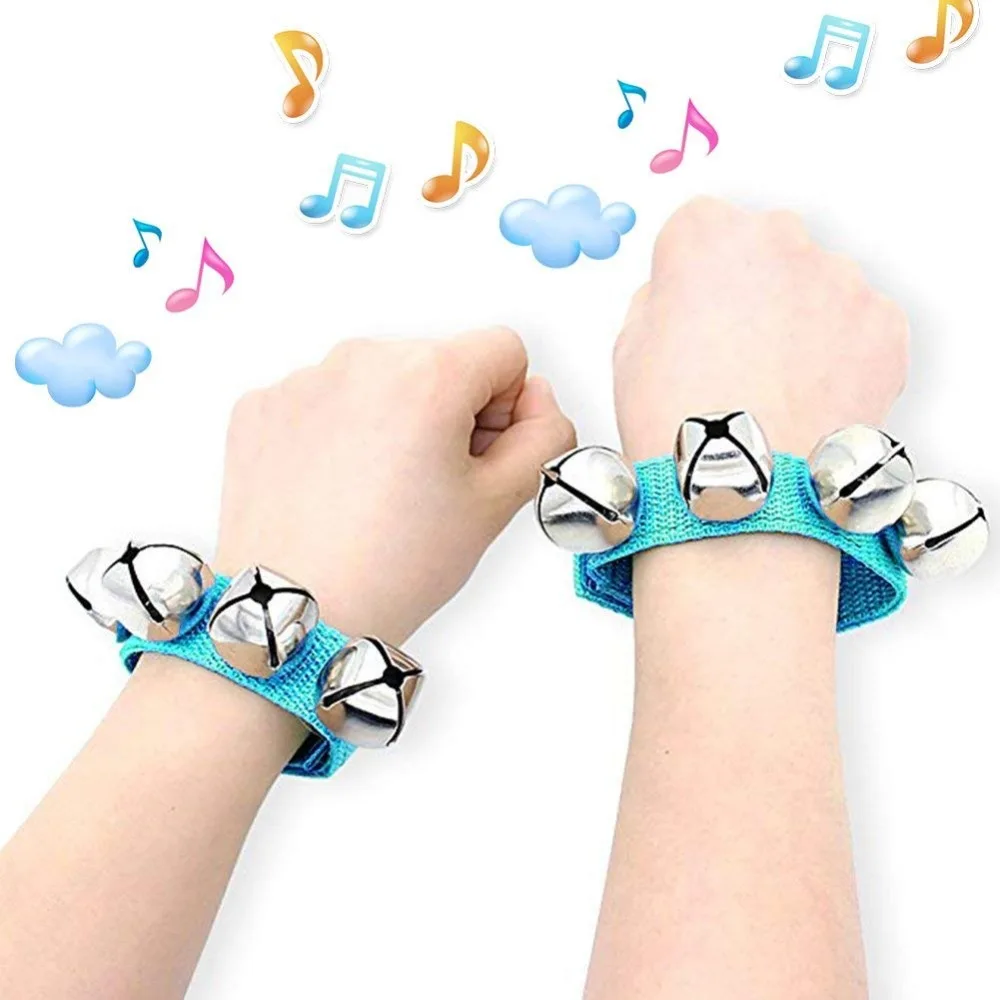 Musical Instruments Kids Mini Wooden Percussion Toy Colorful Boys Girls Rhythm Band Set Tambourine Finger Castanets Musical Toy