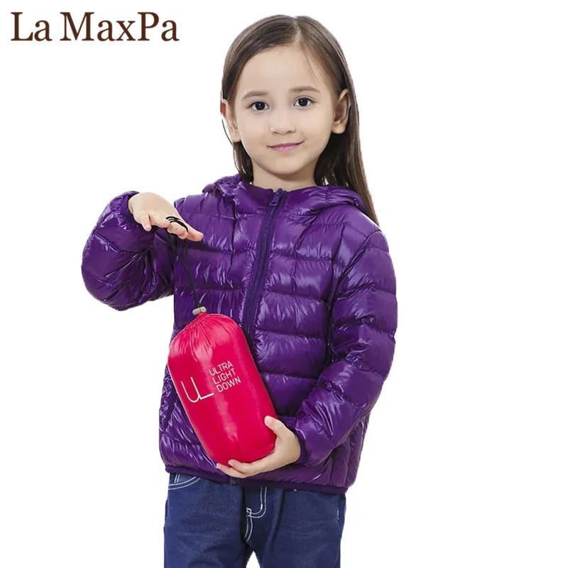 

Children Down Jackets 2018 New 90% White Duck Down Hooded Kids Winter Jackets for Boys Girls Ultra Light Portable Winter Coat
