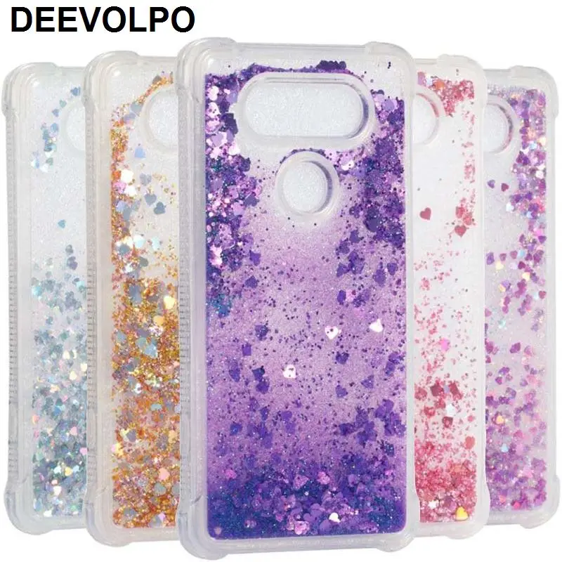 

Case For LG V30 V20 Stylo3 Stylus3 LS777 Case Silicone Transparent Soft TPU Clear Love Liquid Anti-knock Cases Cover Capa DP03F