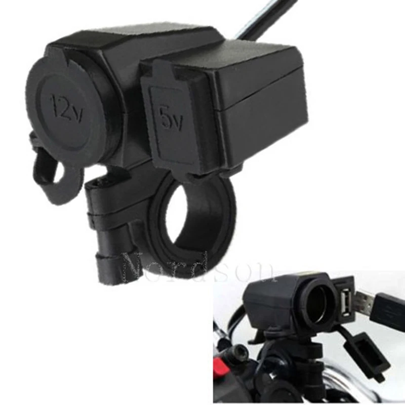 ROAOPP мотоциклетное зарядное устройство 2.1A водонепроницаемый USB прикуриватель для Harley Honda Suzuki Kawasaki Ducati Yamaha KTM Aprilia BMW