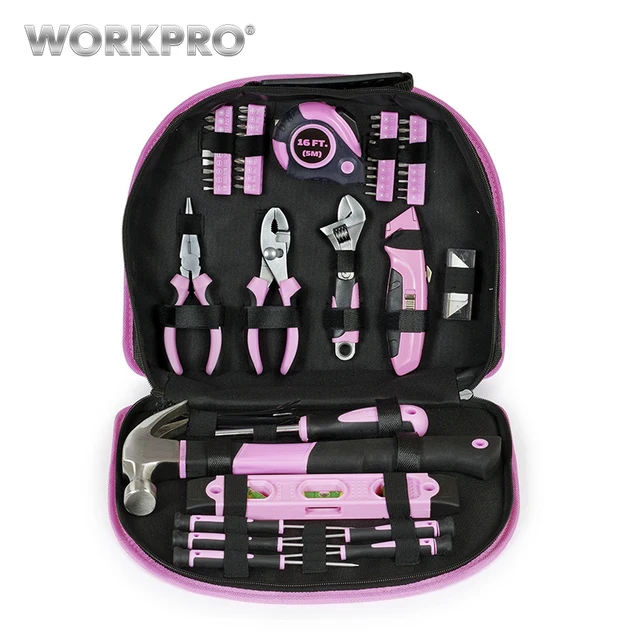 Workpro 103pc Hand Tool Set Home Kit Bag Pink Tools For Workpro 103pc Hand Tool Set Home Kit Bag Pink Tools For Women S