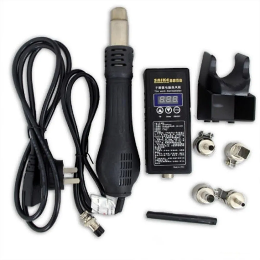 

110V / 220V 320W Portable BGA Rework Solder Station Hot Air Blower Heat Gun SAIKE 8858 Nozzle Heater