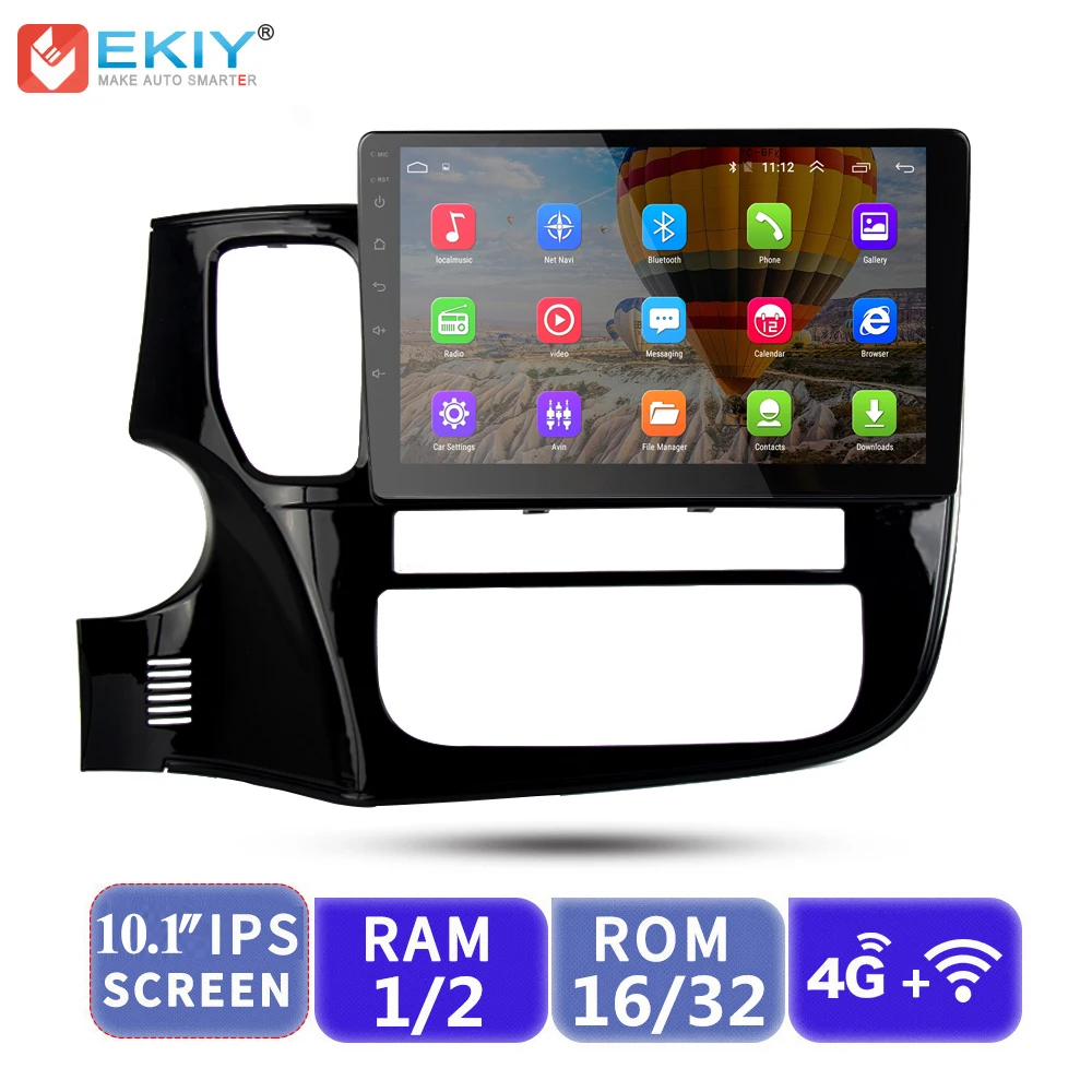 

EKIY 10.1'' IPS 2.5D 2 Din Android Car Radio Multimedia Audio Video Player 4G GPS Navi DVD For Mitsubishi Outlander 3 2012-2018