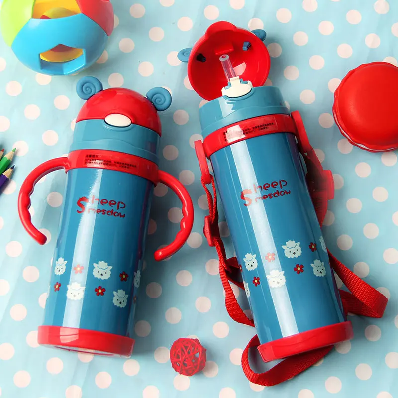 

Lovely Cartoon Portable Sport Baby Kid Children Straw Vacuum Cup 304 Stainless Steel Termos Thermos Garrafa Termica Copo Termico