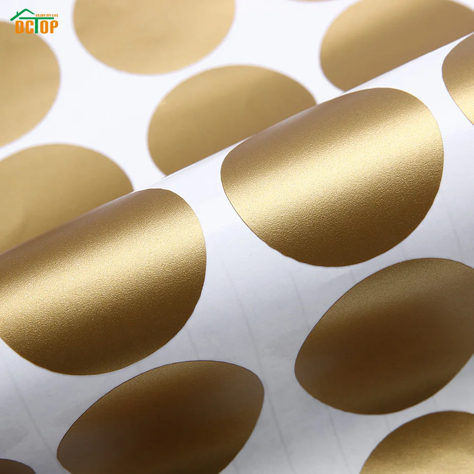 Gold Polka Dots Wall Sticker (12)