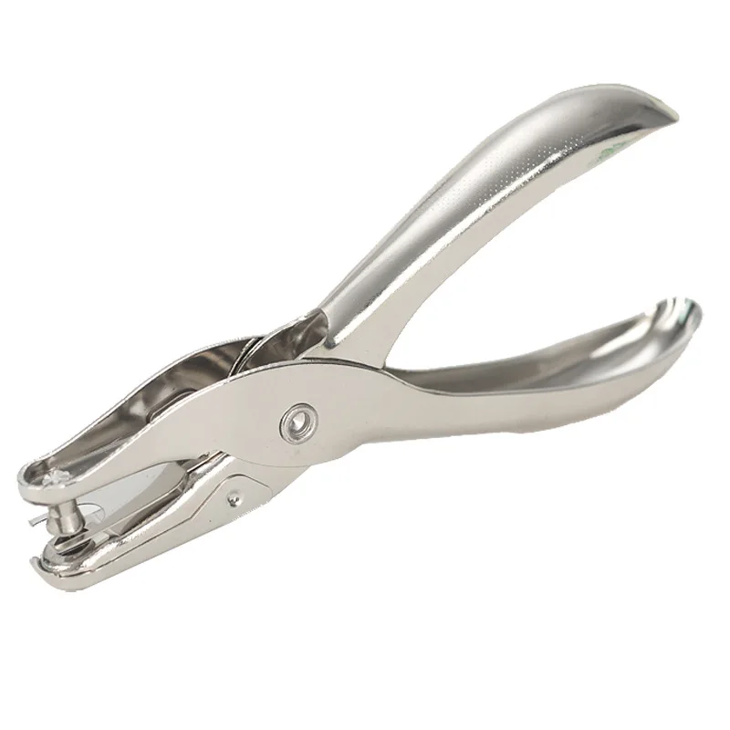 

1pcs School Office Metal Single Hole Puncher Hand Paper Punch Single Hole Scrapbooking Punches 8 Pages All Metal Materials