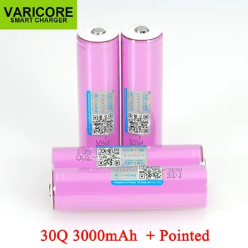 

VariCore 3.7V 18650 ICR18650 30Q 3000mAh li-ion Rechargeable battery For Flashlight Batteries + Pointed