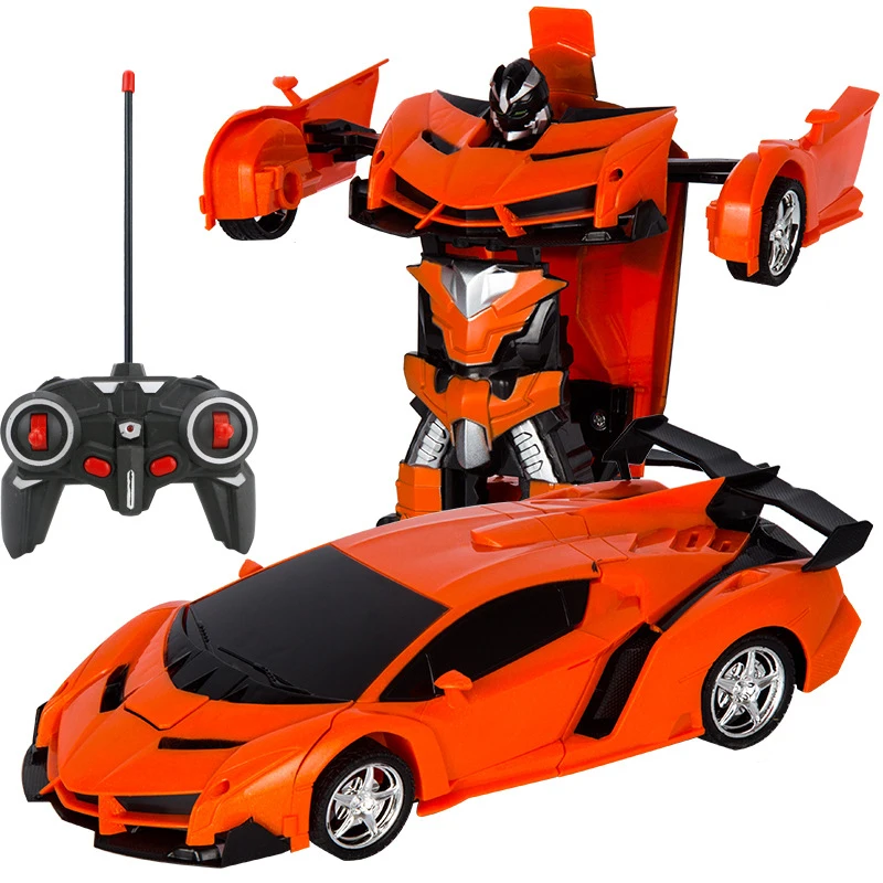 Электрический радиоуправляемый автомобиль с датчиком жестов 2в1, Трансформационные роботы, спортивные автомобили, модель дистанционного управления, трансформация, оттягивающийся робот-автомобиль - Цвет: RC Lambor 2
