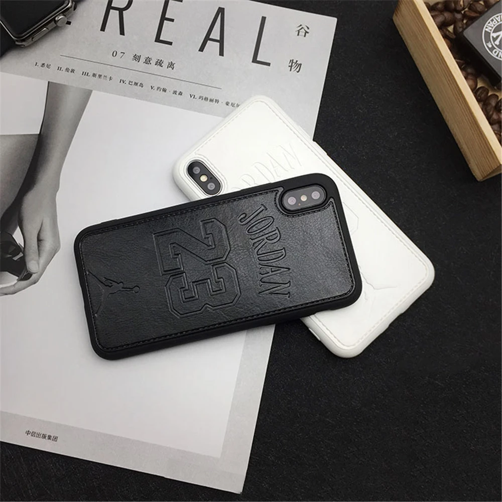 

High quaity Leather Case For iPhone 6 6 Plus Jordan Air Basketball Fly man Soft TPU+PU Anti-knock Cover For iPhone 6S 6S Plus