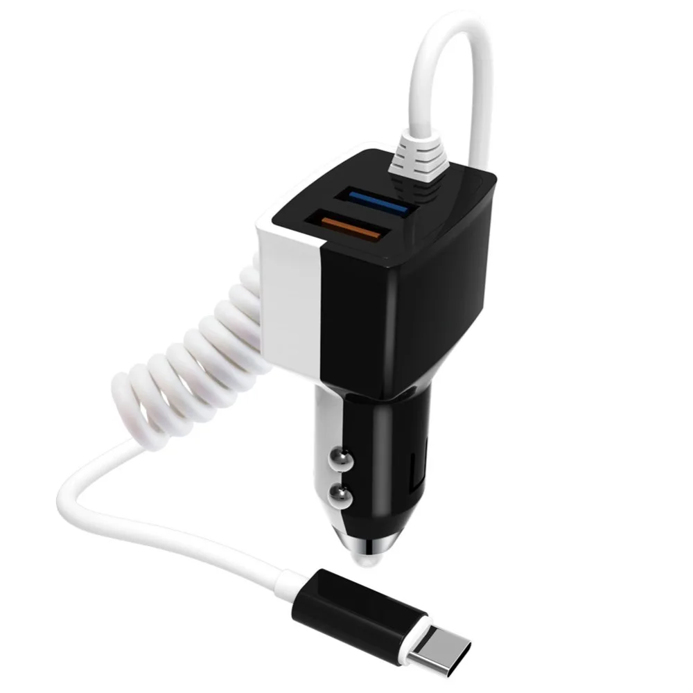 Car Charger Dual Port QC3.0 Car Quick Charger Type C Car Charge 45W For