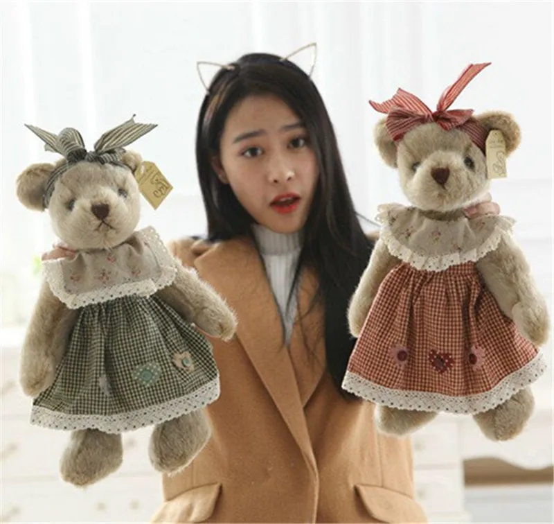 Luxury Classic Teddy Bear Plush Toys High Quality Lovely Couple Bear Peluche Dolls Valentine's Day Gift 35cm 1 Pair  (14)