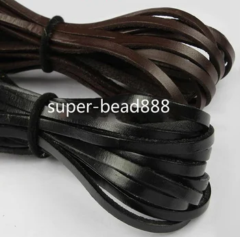 

Free Shipping 100M 4mm black genuine Leather Cord Necklace Diy Jewelry Fingind 100pcs