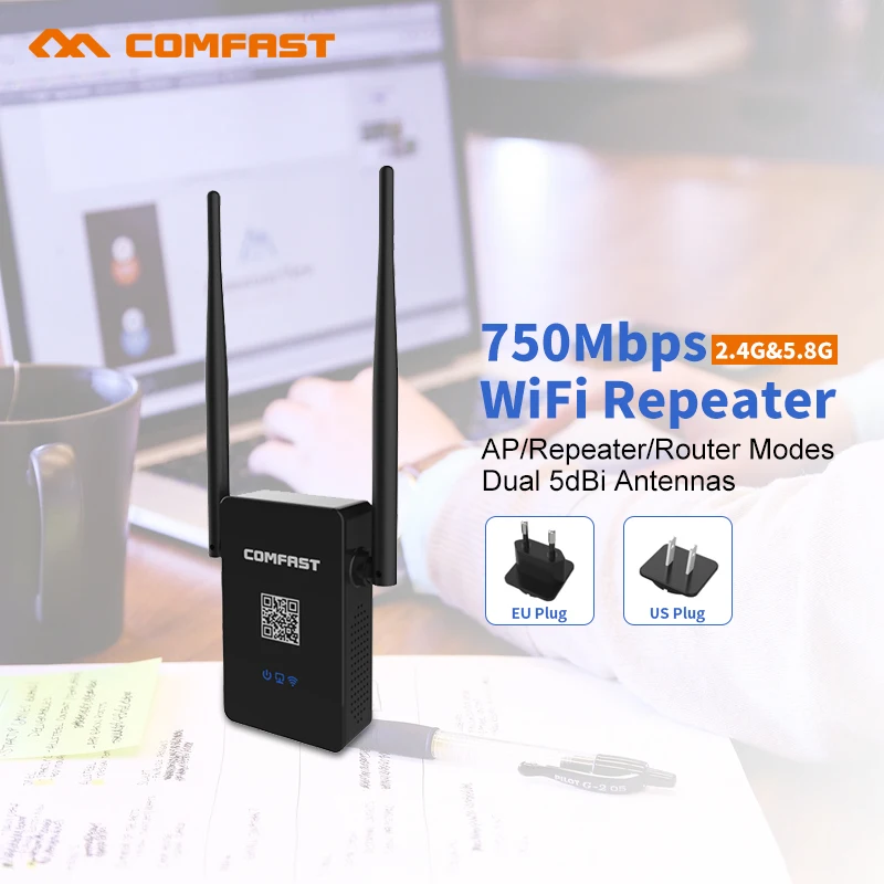 

V2 Version ,750 Mbps Wifi router 802.11 AC Dual Band 2.4+5Ghz WIFI roteador Wifi Router wi fi signal Repeater Wifi Extender