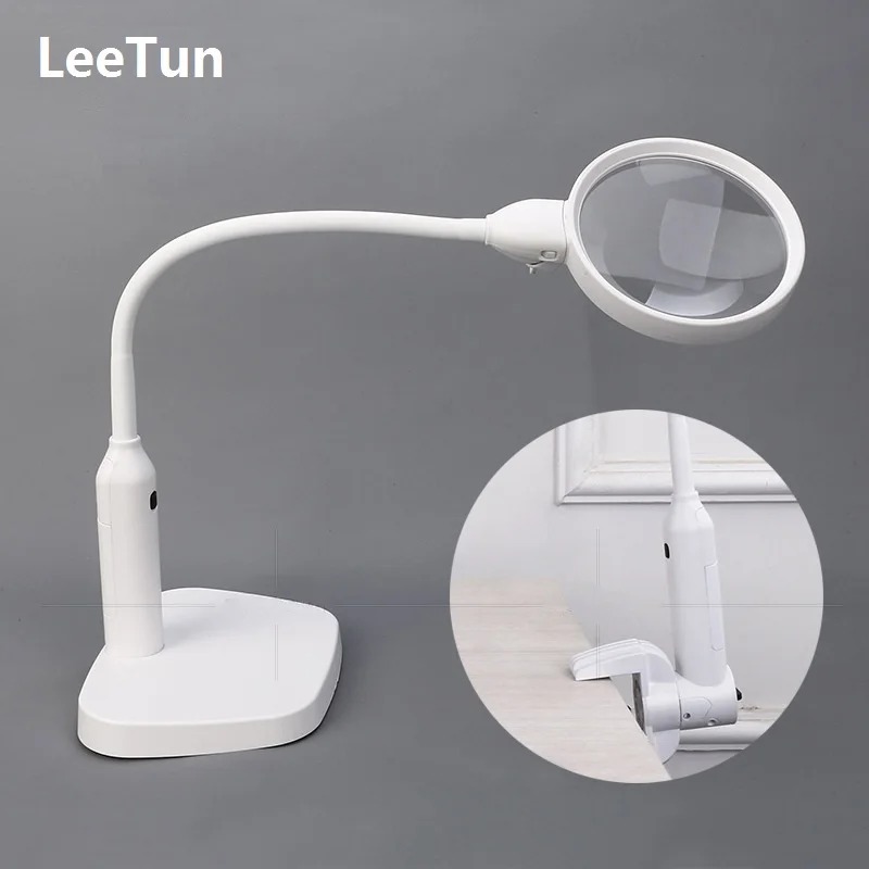 2X 5X Desktop Magnifier Large 120mm 75mm Optical Lens Magnifying Glass