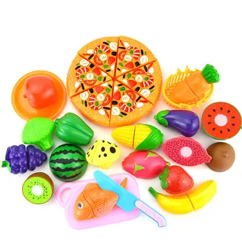 

24Pcs/set Plastic Kitchen Food Fruit Vegetable Cutting Toys Kids Pretend Play Educational Toy FJ88