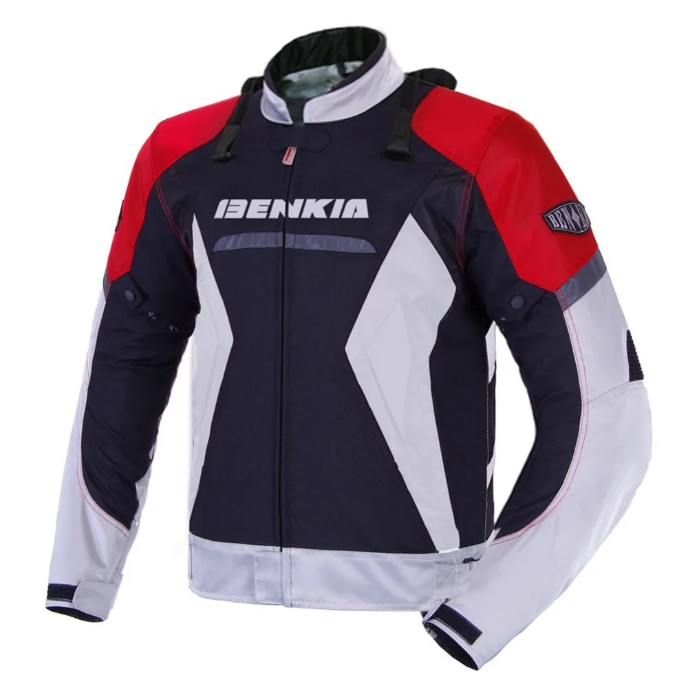 BENKIA JD59 Мужская мотоциклетная тканевая куртка черная зимняя для верховой езды