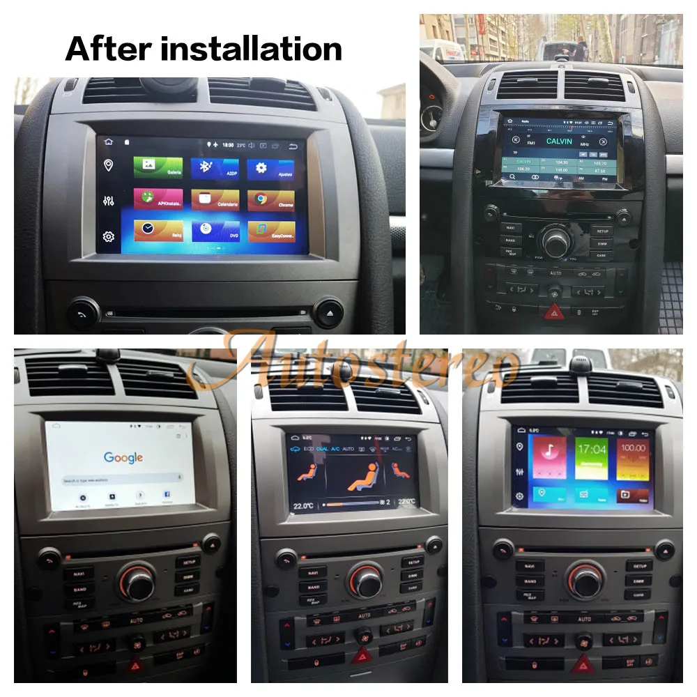Perfect Android 9.0 Car DVD Player GPS Navigation For Peugeot 407 2004-2010 Head unit multimedia player radio tape recorder auto stereo 1
