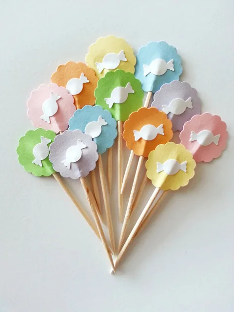 sweet pastel candy bar cupcake toppers wedding food picks bridal shower bachelorette cocktail tea party muffin decorations - Pastel Food Coloring sweet pastel candy bar cupcake toppers wedding food picks bridal shower bachelorette cocktail tea party muffin decorations - Pastel Food Coloring
