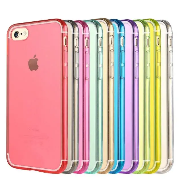 

For iPhone X 6 6S 7 8 Plus Thick Transparent Clear Soft TPU Gel Case Thickness Crystal Back Phone Case Cover 100pcs/Lot