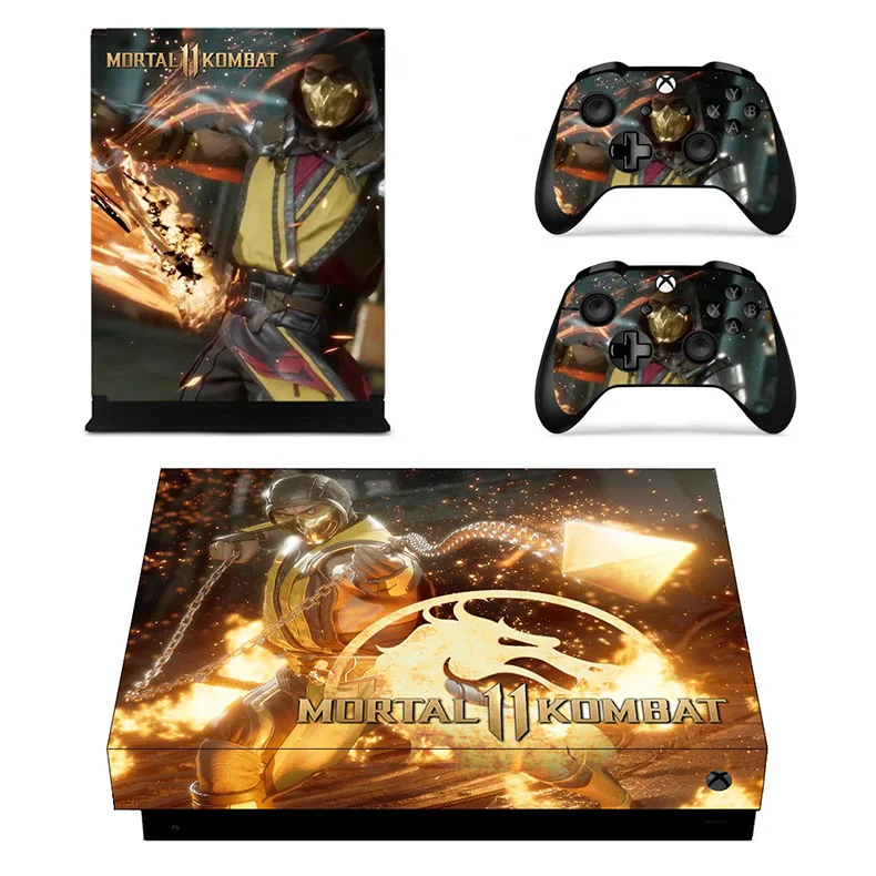 Виниловая кожа X box one x skins наклейка mmoral Kombat 11 наклейки pegatinas Adesivo для xbox one x консоли и два контроллера - Цвет: YSX1X2145