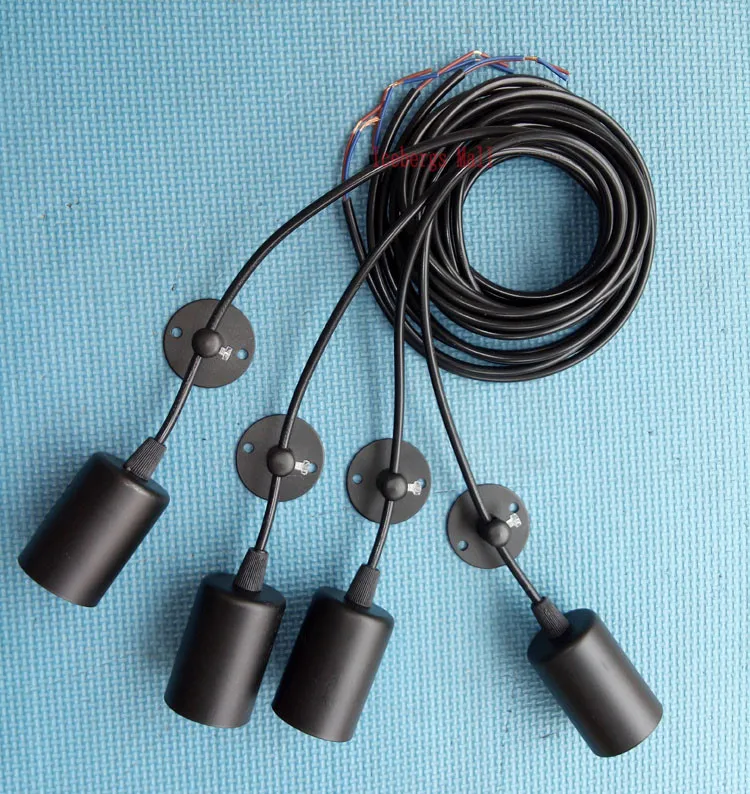 Nordic Retro Edison Bulb Pendant Chandelier Vintage Loft Antique Adjustable DIY E27 Spider Pendente De Teto Fixture3