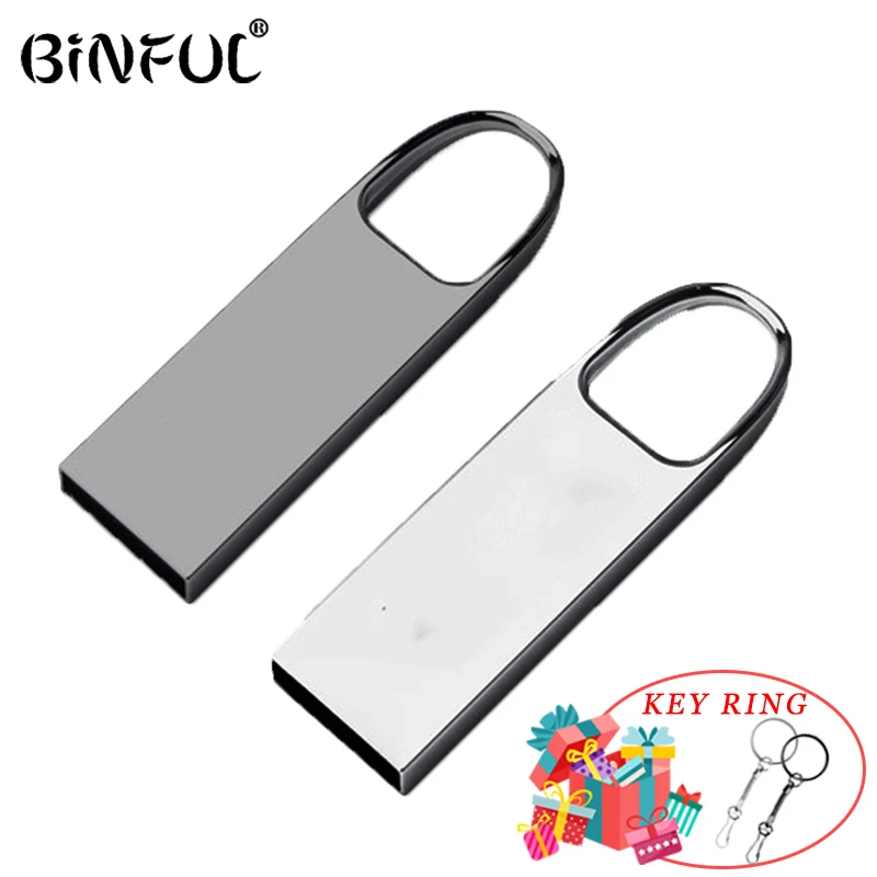 

Metal USB Flash Drive stainless steel pen drive 64GB 32GB 16GB 8GB 4GB Memory stick pen drive Silver usb key u disk mini gifts