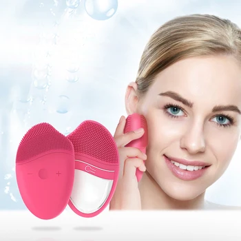 

Electric Facial Vibration Skin Care Spa Massage Face Cleanser Vibrate Pore Clean Silicone Cleansing Brush Massager Make-up 30