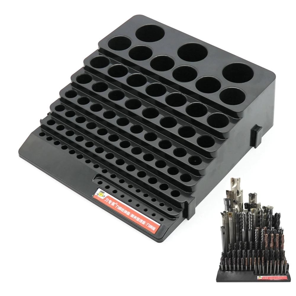 1Pc 85 Holes Tool Storage Box Milling Cutter CNC Tool Accessories