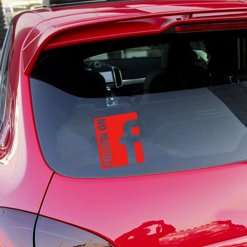 15*12.7cm FOLLOW ON Checkered Flags Windshield Sticker Vinyl Hobby Car Bumper Sticker 15*12.7cm FOLLOW ON Checkered Flags Windshield Sticker Vinyl Hobby Car Bumper Sticker