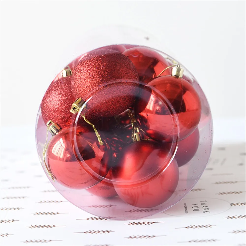 Рождественские украшения в виде шара, 24 шт., блестящие и блестящие украшения для елки u70928