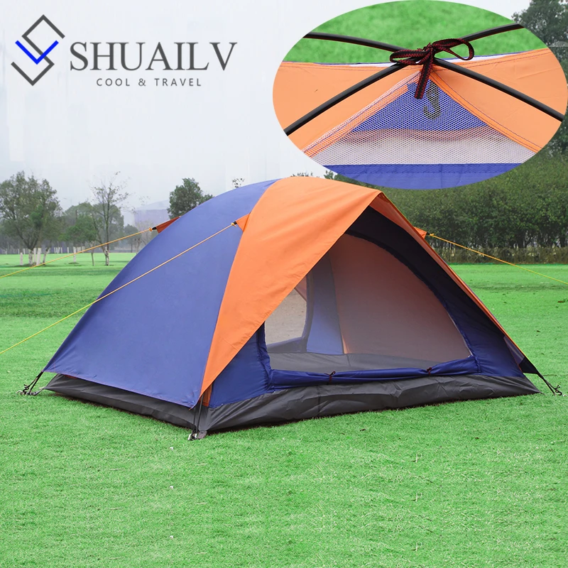New Couple Lovers Beach Tent Waterproof Two Layer Rainproof Sunshade Ultra Light Tent 2 Person