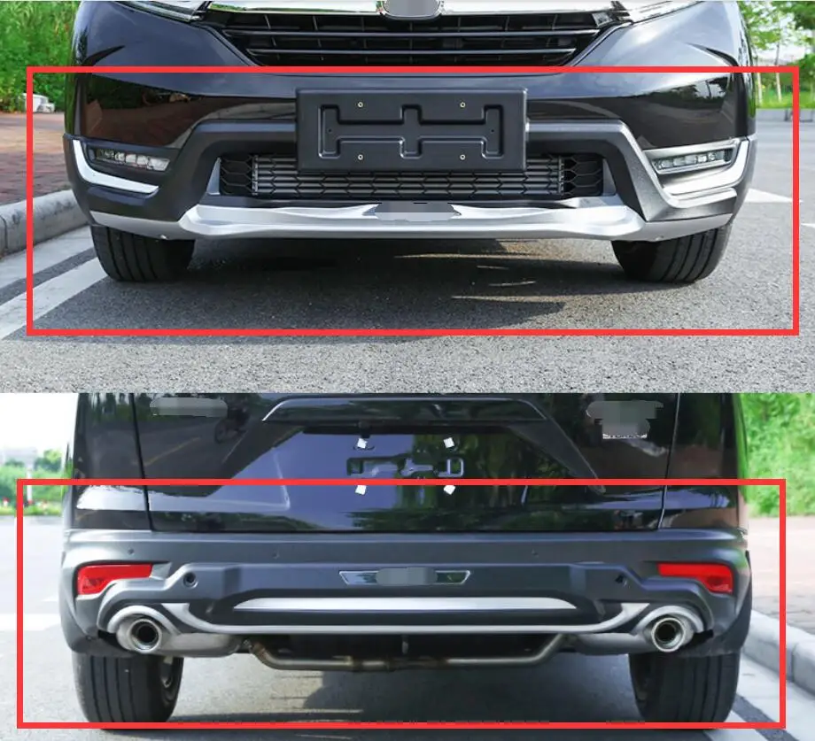 

Auto BUMPER GUARD For Honda CR-V CRV 2017.2018 High Quality ABS Guard Plate Front+Rear Car Accessories