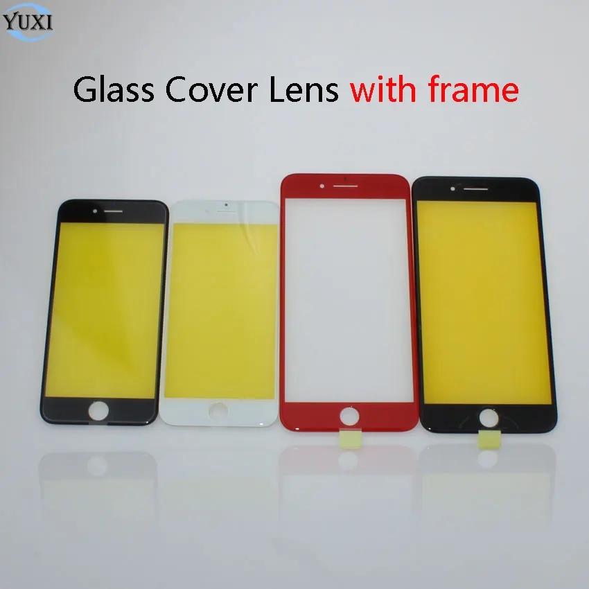 

YuXi High Quality LCD Front Glass Outer Lens Touch Screen Cover With Frame Bezel Assembly Housing Parts For iPhone 6 6P 6S Plus
