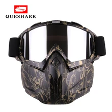 Queshark мужские и женские лыжные очки для сноуборда и снегохода, маска для снежной зимы, лыжные очки, солнцезащитные очки для мотокросса