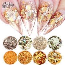 1 Набор градиентный голографический блестящий для ногтей золотой блестка шестигранные блестки для ногтей Гель-лак для ногтей хлопья погружение Декор CH1506-10