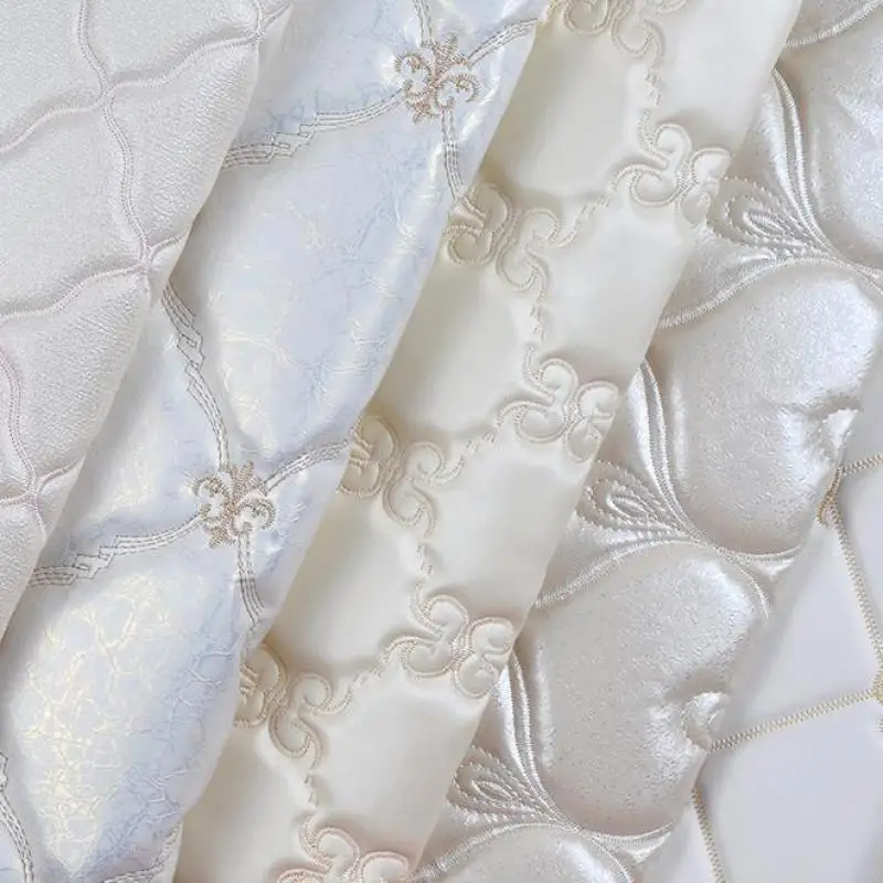 

1 Meter Embroidery Leather Fabric For Sofa Furniture Imitation Leather Decorations Car Upholstery Lederimitat Stoff Tecido Tissu