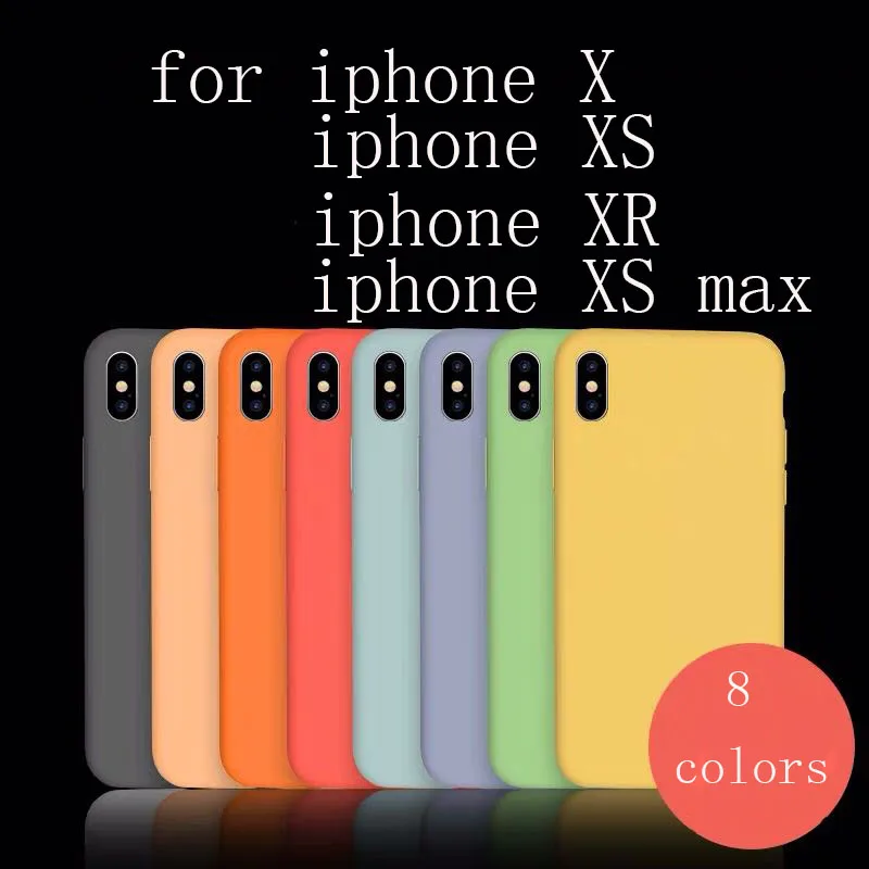 

8 Colors Liquid Cover Silicone Case for iphone X XS MAX XR for apple iphone XS max X XR Back Phone New Cases