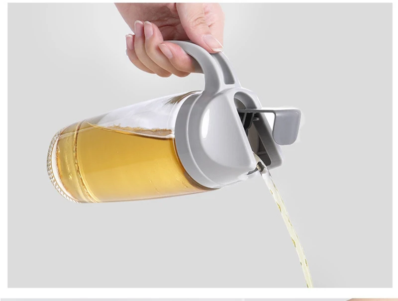 Герметичное автоматическое открытие и закрытие с крышкой бутылка для масла Кухонный Контейнер для дома кухня прозрачный масляный уксус бутылка горшок