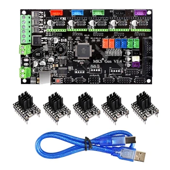 

3D Printer Parts MKS Gen V1.4 Control Board + 5PCS BIGTREETECH TMC2100 Stepper Motor Driver Mega 2560 R3 Motherboard Ramps1.4