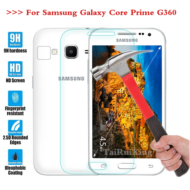 

Screen Protector Film 0.3mm 9H 25D Front Premium Tempered Glass For Samsung Galaxy Core Prime G360 G360F G360H G3606 G361 G361F