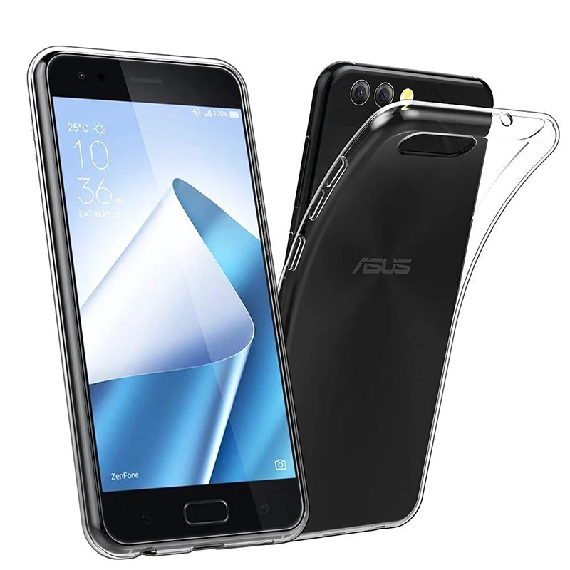 Мягкий Ультратонкий силиконовый прозрачный чехол для Asus Zenfone 3 4 5 Selfie Pro Zoom Live L1