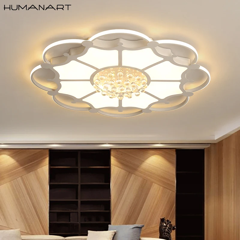 

Round modern Led ceiling light for Living room bedroom crystal remote control lighting ceiling lamp home decoration