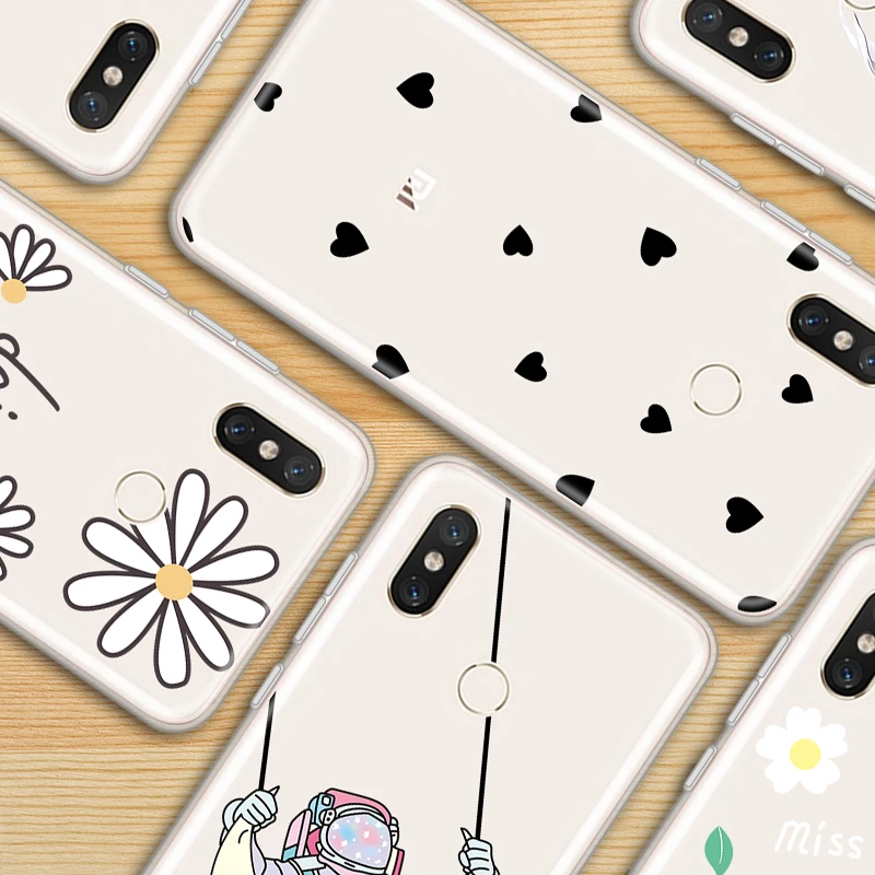 

Couple Case For Xiaomi Mi 9 8 SE A2 A1 Pocophone F1 Soft Silicone Cover For Redmi 7 Note 7 6 5 Pro Note 7 5 Flower Heart Cases