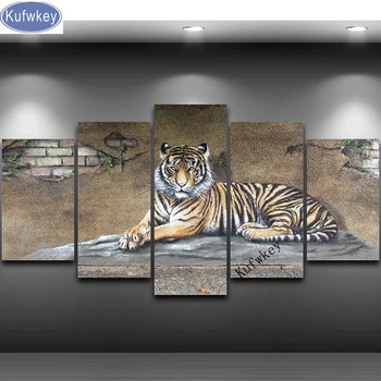

animal Diamond Embroidery tiger icon,5D DIY Diamond Painting 5 pcs Full Stitch Cross,3D,Diamond Mosaic,almaznaya,pattern,gifts