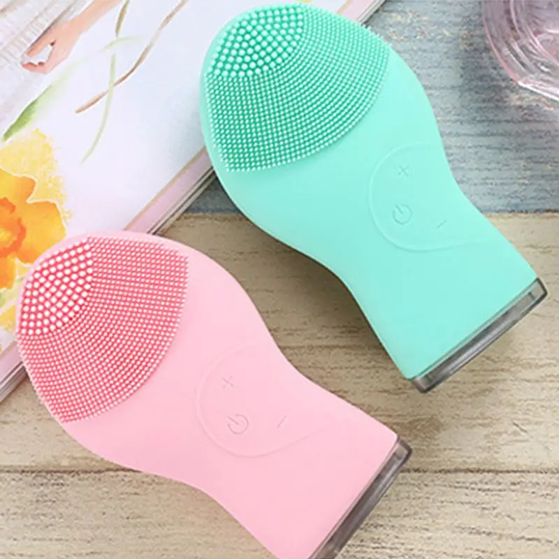

1PC USB Electric Face Cleaning Brush Waterproof Silicone Facial Clean Skin Care Oil Control Blackhead Remover Massager Brush