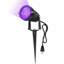 12 Вт водостойкий штекер в УФ светодиодный прожектор, открытый черный свет, 120 В AC, 3.3ft провод, ландшафтный, стоечный свет для наружного ST118