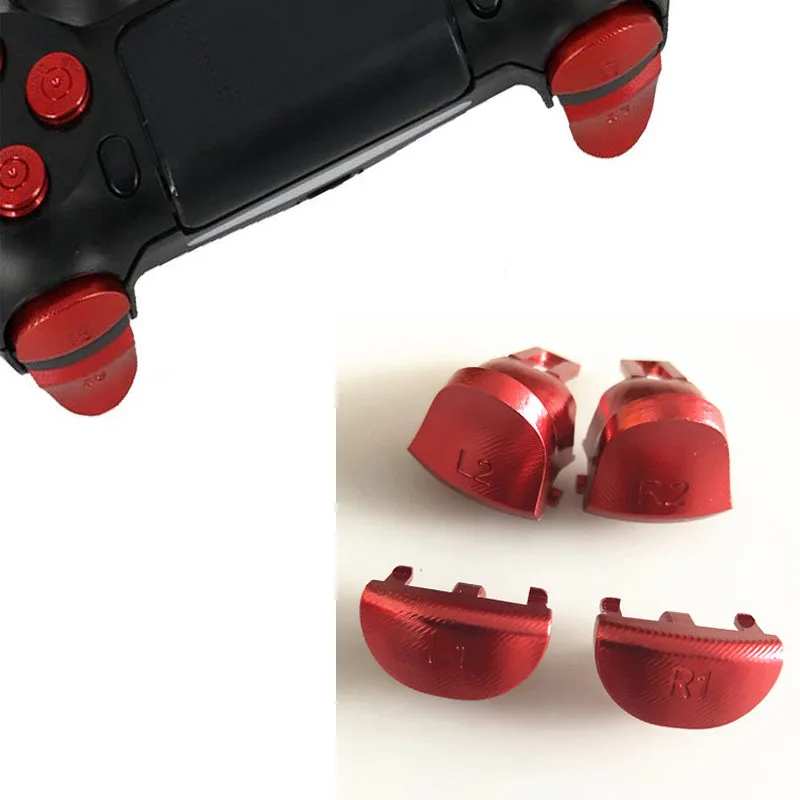 

Custom Aluminum Alloy Metal L1 R1 L2 R2 Trigger Buttons for PS4 Pro JDS 040 JDM 040 4.0 Vesion 2 Gen 2 Controller Repair Parts
