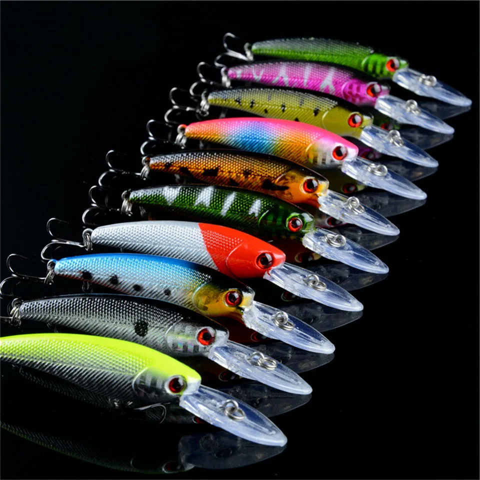 New 50pcs/Lot Fishing Lures Set Mixed 50 Varisized Fishing Tackle