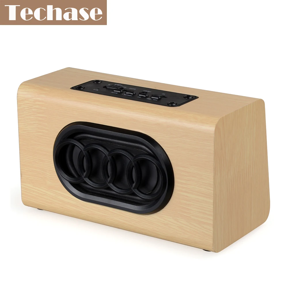 Techase parlantes Bluetooth Портативный Динамик Caixa де сом Para PC Haut parleur bluetooth деревянный альт falante TF/AUX-В HiFi