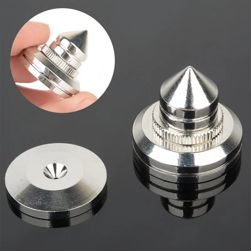 Mayitr 1set Stainless Steel Speaker Spike + Pad Amplifier Isolation
